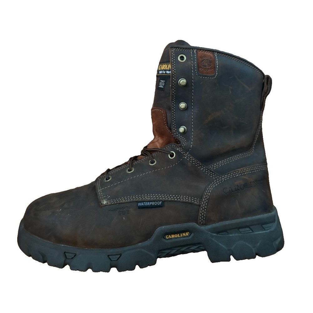 Carolina Men Buster 8" Comp Toe Internal Met Guard Work Boots CA9582 Brown 11D